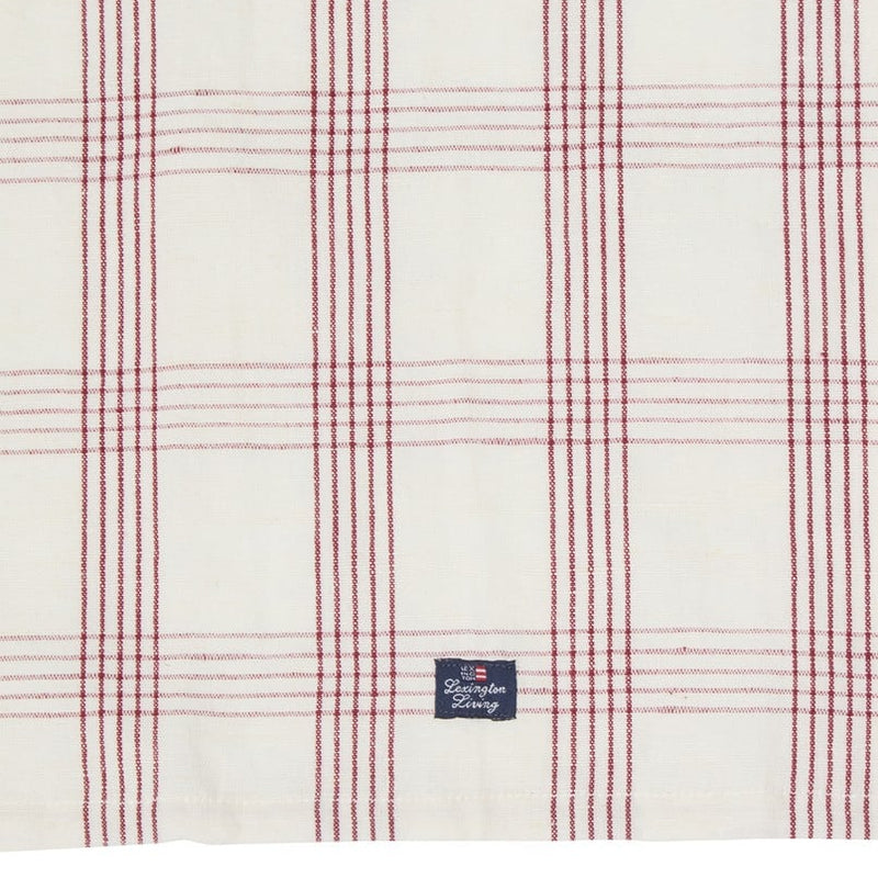 Lexington ruudullinen keittiöpyyhe pellavasekoitetta 50*70cm, punavalkoinen