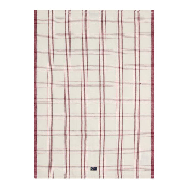 Lexington ruudullinen keittiöpyyhe pellavasekoitetta 50*70cm, punavalkoinen