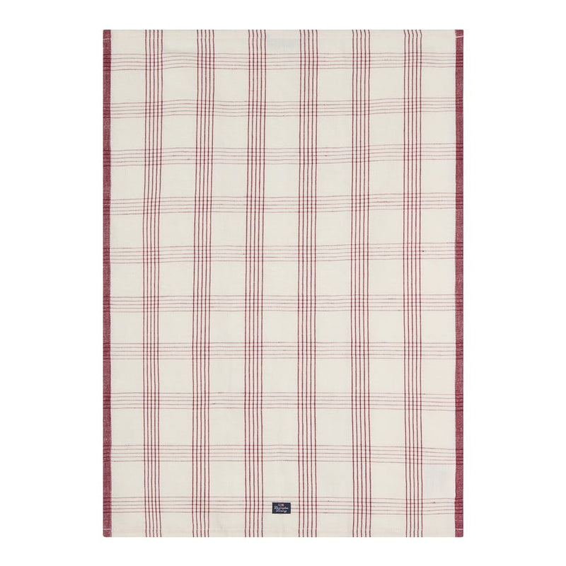 Lexington ruudullinen keittiöpyyhe pellavasekoitetta 50*70cm, punavalkoinen