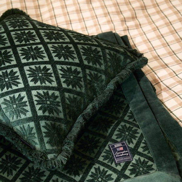 Lexington jacquard tyynynpäällinen viskoosia/puuvillaa 50*50cm, vihreä