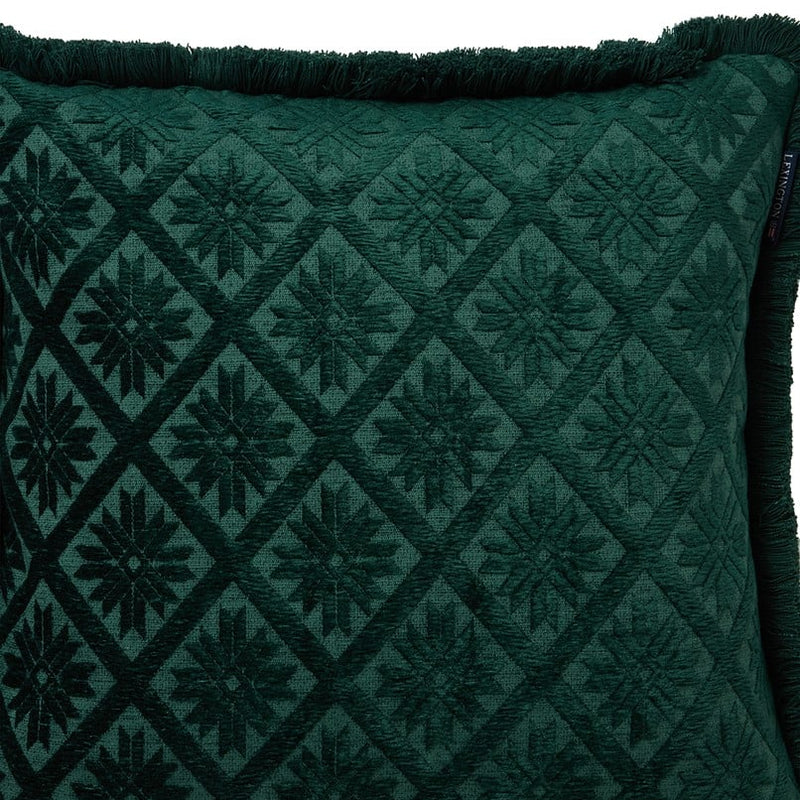 Lexington jacquard tyynynpäällinen viskoosia/puuvillaa 50*50cm, vihreä