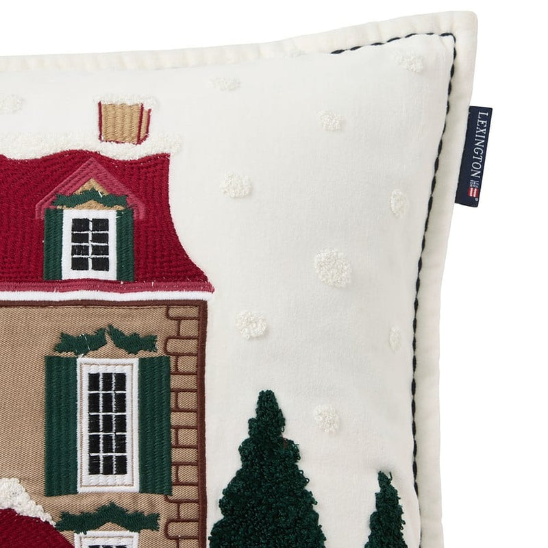 Lexington House tyynynpäällinen luomupuuvillasamettia 50*50cm, valkoinen