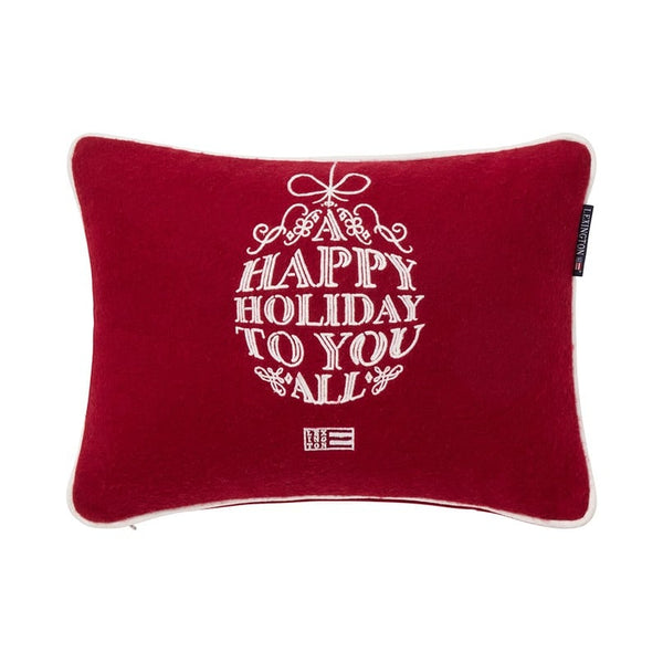 Lexington Ornament tyyny villasekoitetta 40*30cm, punainen