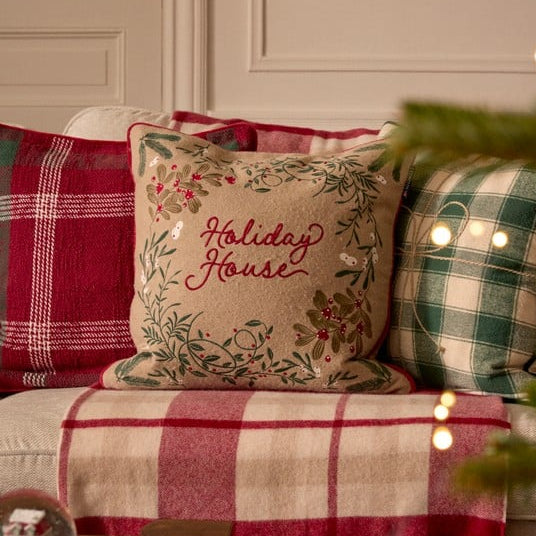 Lexington Holiday House tyynynpäällinen villasekoitetta 50*50cm, beige