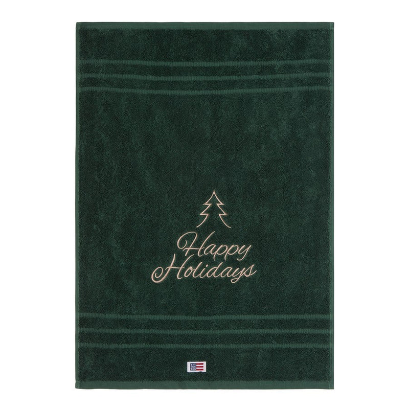 Lexington Happy Holidays käsipyyhe puuvillaa 50*70cm, vihreä