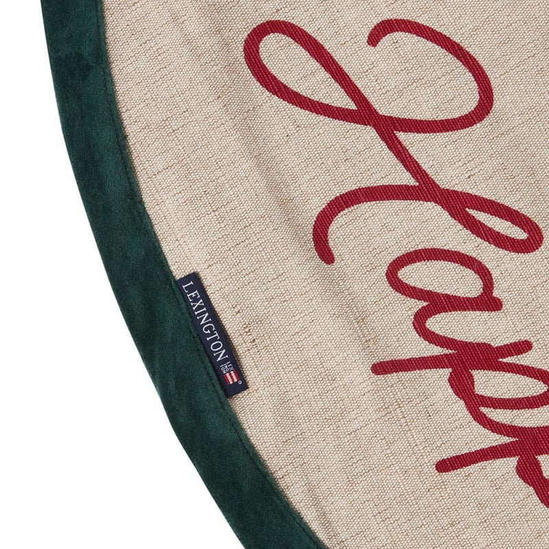 Lexington kuusenalusmatto juutti-puuvillasekoitetta ø110cm, ruskea/punainen/vihreä