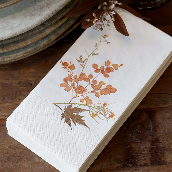 Chic Antique twigs &amp; leaves paperiservetit 16kpl 20*10cm, ruskea lehtikuvio