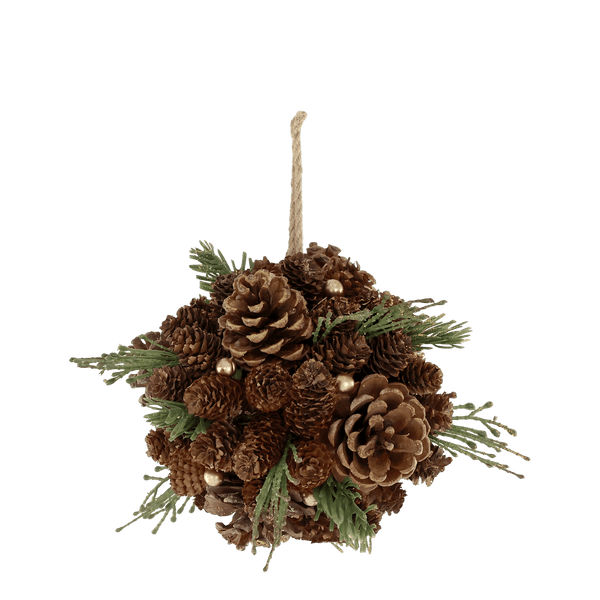 Chic Antique joulukoriste kävyillä ø16cm, vihreä/ruskea