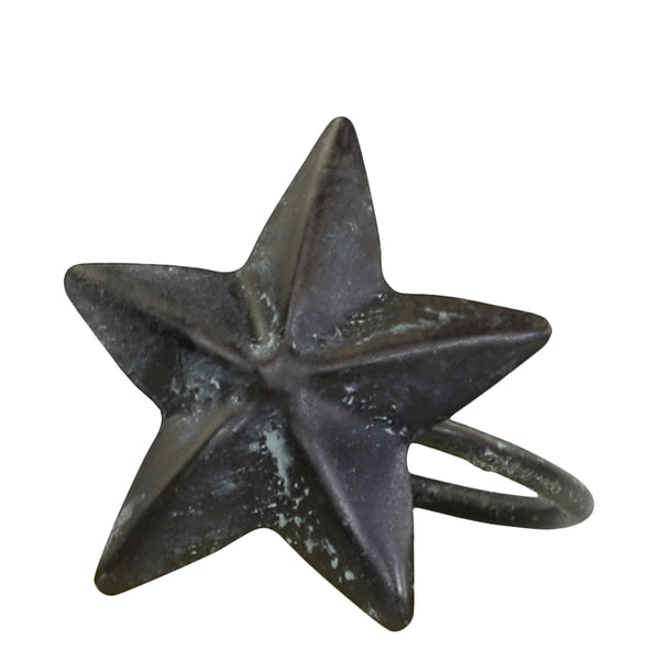 Chic Antique lautasliinarengas tähti rautaa 4*4,5cm, musta