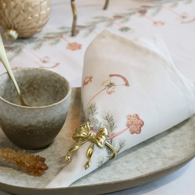 Chic Antique lautasliinarengas rusetilla 5*4,5cm, messinki