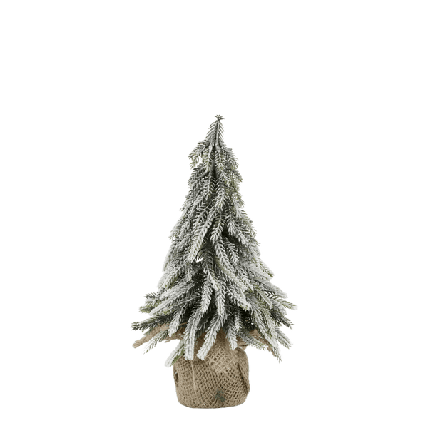 Chic Antique joulukuusi huurteella 27cm, vihreä