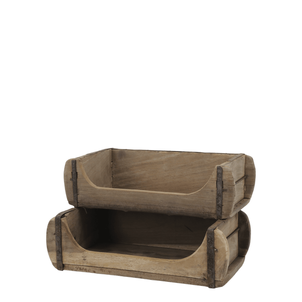 Chic Antique Grimaud kaksikerroksinen laatikko 20*30*20cm, ruskea