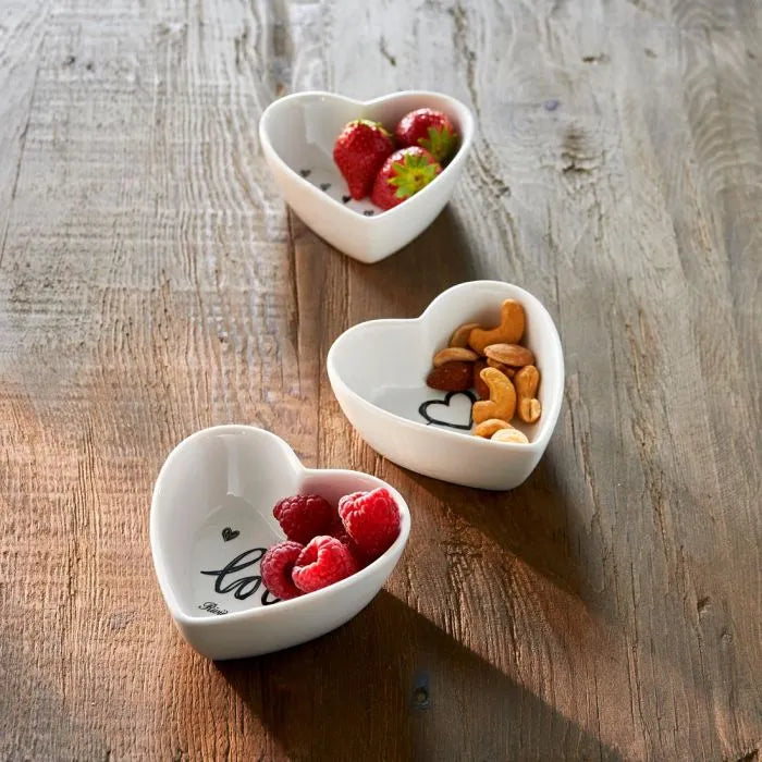 Rivièra Maison Lovely Hearts Bowl 3pcs, 9,5*11,5cm