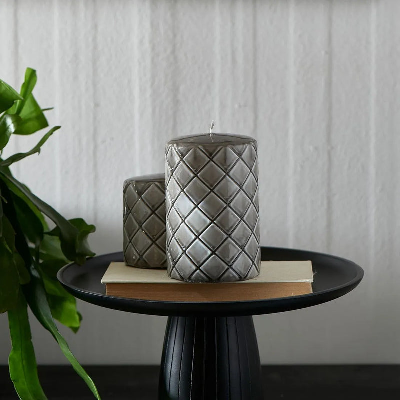 Rivièra Maison Pillar Candle Padded flax 9,5*15cm