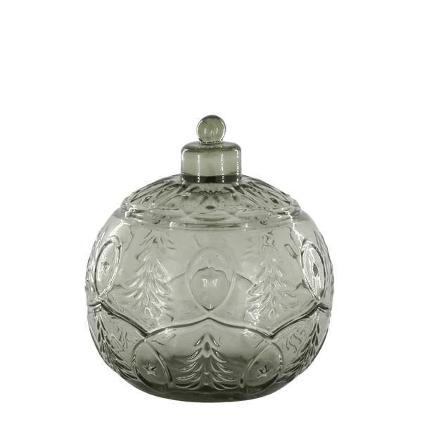 Chic Antique joulukoristeen mallinen tarjoiluastia lasia 12*11,5cm, vihreä