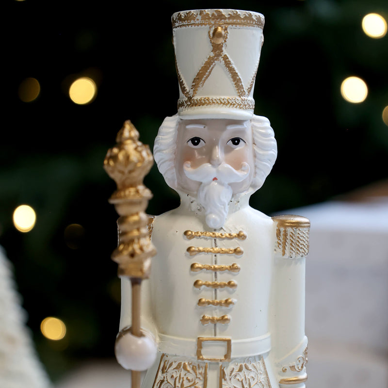 Chic Antique Pähkinänsärkijä soittorasia 28*8,5cm, kerma