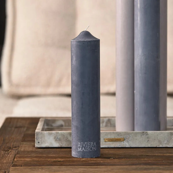 Rivièra Maison Pillar Candle Rustic Blue 7*30cm
