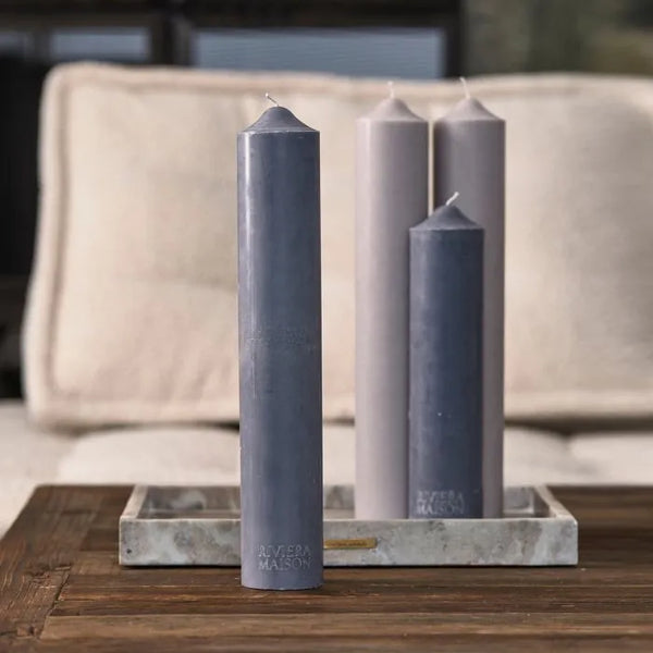 Rivièra Maison Pillar Candle Rustic Blue, 7*40cm