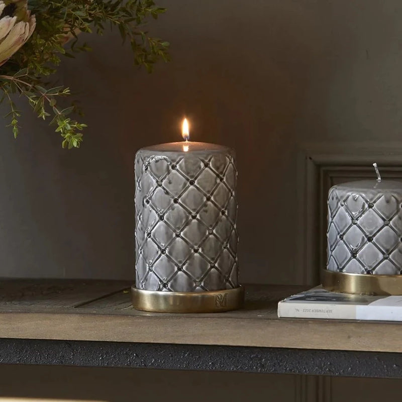 Rivièra Maison Pillar Candle Padded flax 9,5*15cm