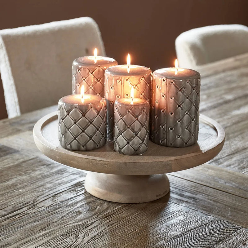 Rivièra Maison Pillar Candle Padded flax 9,5*15cm