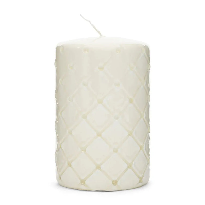 Rivièra Maison Pillar Candle Padded white 9,5*15cm