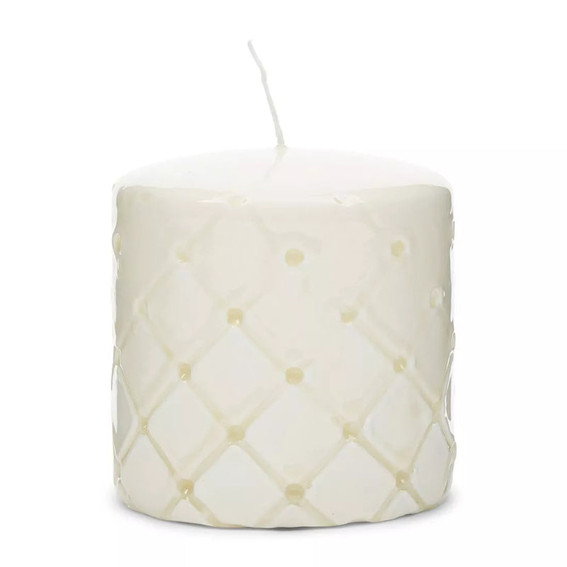 Rivièra Maison Pillar Candle Padded white 9,5*10cm