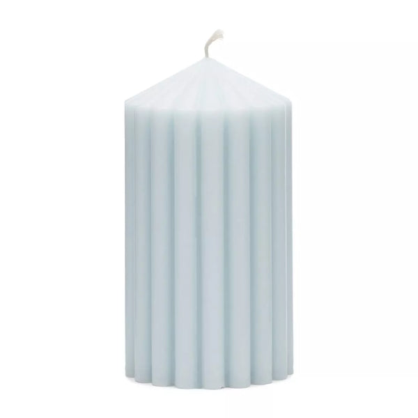 Rivièra Maison Rib Pillar Candle light blue 7*13cm