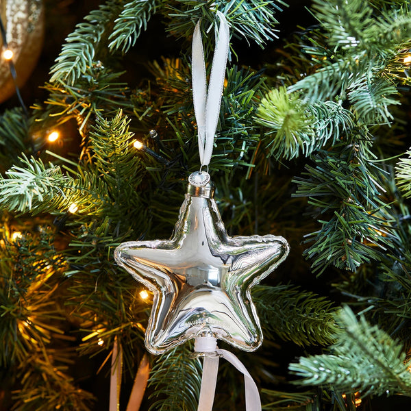 Rivièra Maison Balloon Star Ornament silver S