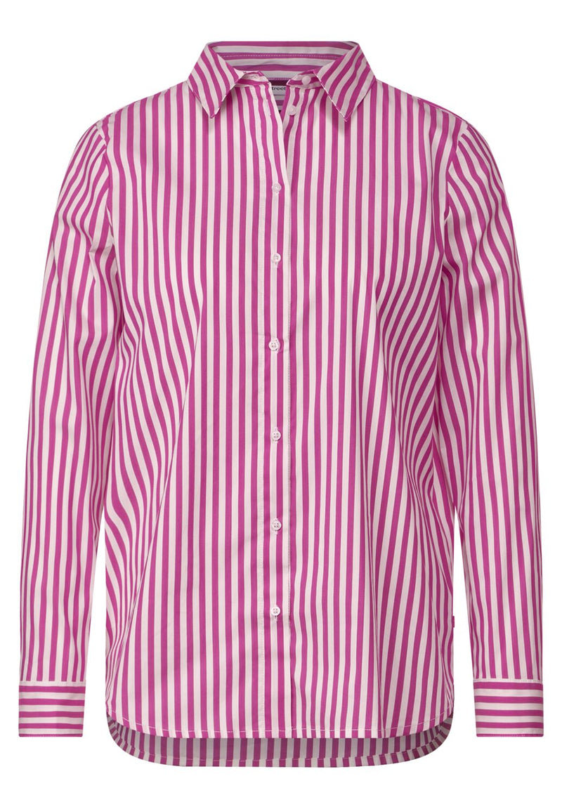 Street One raidallinen paitapusero, pinkki/valkoinen