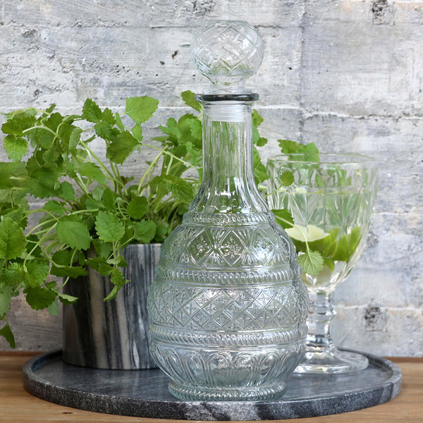 Chic Antique lasikarahvi koristekuvionnilla 28*12cm, kirkas lasi