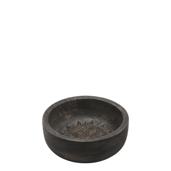 Chic Antique Tours kulho kaiverruksilla 4*12cm, hiilenmusta