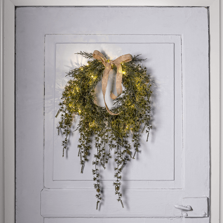 Star Trading Barr kranssi led-valoilla ø35cm, vihreä