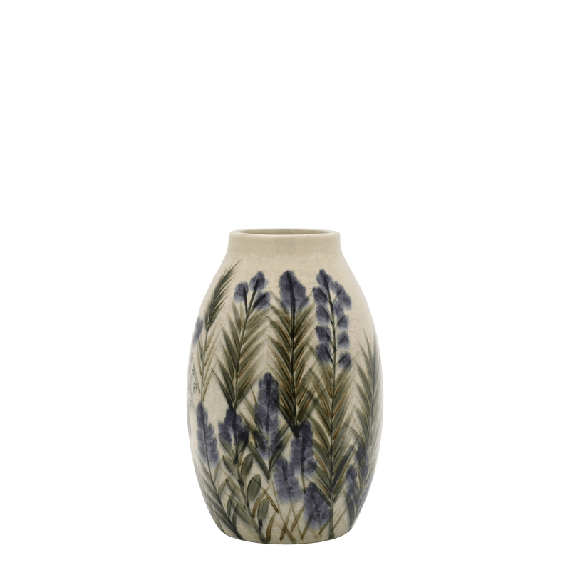 Chic Antique maljakko kukkakuviolla 25,5*16,5cm, sininen/vihreä/kermanvalkoinen