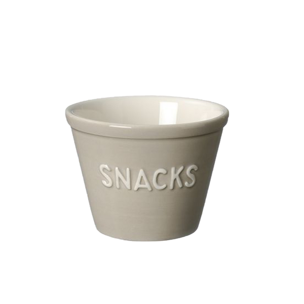 Bruka Design Snacks kulho 11*8cm, hiekka valkoisella tekstillä