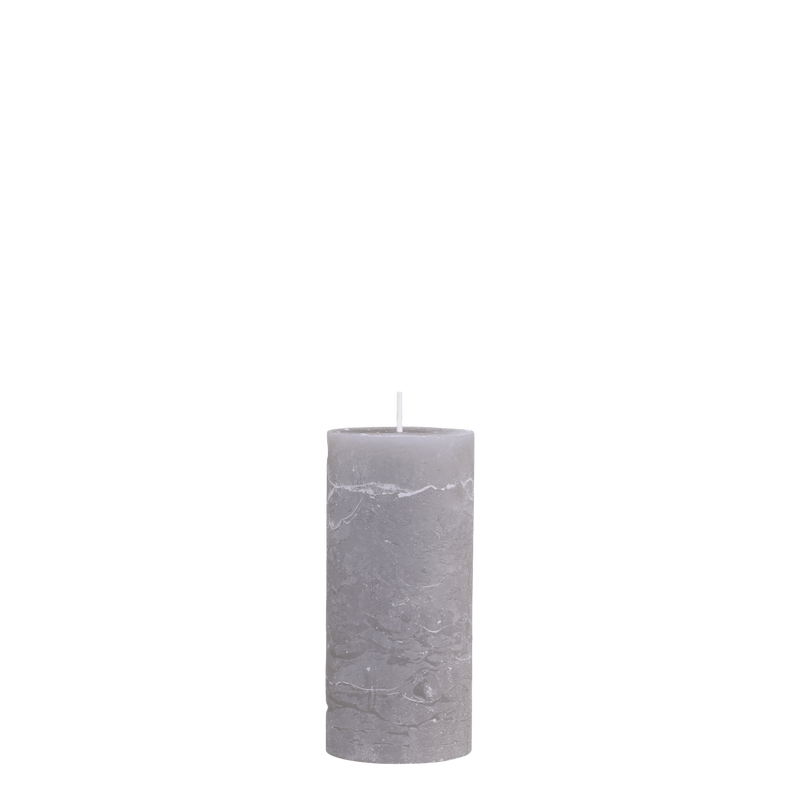 Chic Antique Macon rustic pilarikynttilä 15*7cm paloaika 60h, vaaleanharmaa