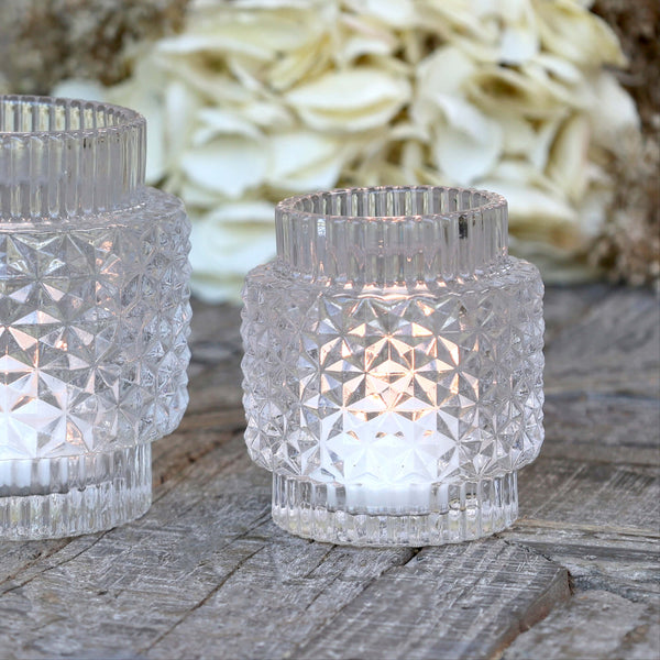 Chic Antique kynttilälyhty lasia 8*7cm, kirkas lasi