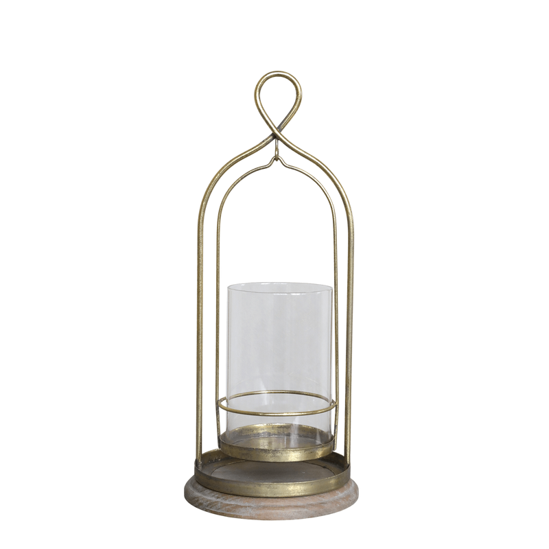 Chic Antique kynttilälyhty 34*14cm, antiikki messinki