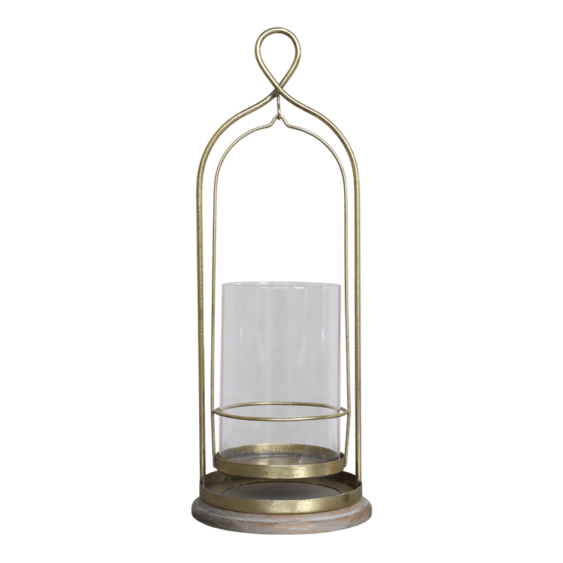 Chic Antique kynttilälyhty 40*15cm, antiikki messinki