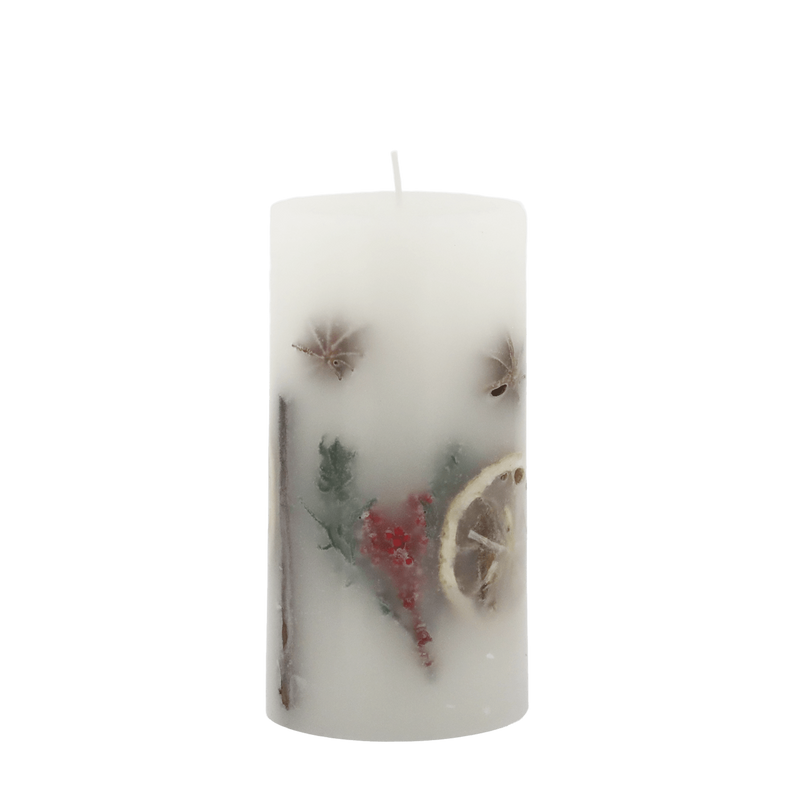 Chic Antique pilarikynttilä joulumausteilla 14*7cm paloaika 38h, valkoinen