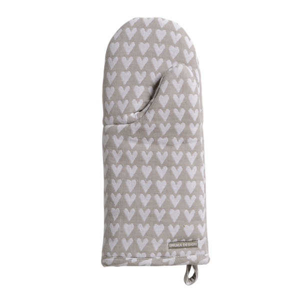 Bruka Design sydän patakinnas pellavaa, harmaa