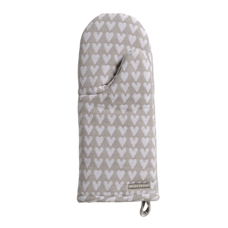 Bruka Design sydän patakinnas pellavaa, harmaa
