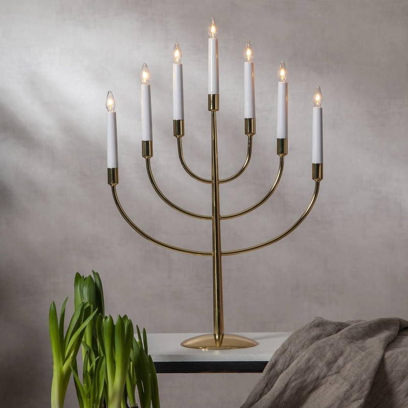Star Trading Titus kynttelikkö 7-haarainen 59*38*14cm, messinki