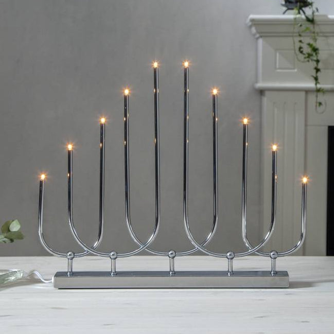 Star Trading Novum kynttelikkö 10-haarainen 39*46*6cm, kromi