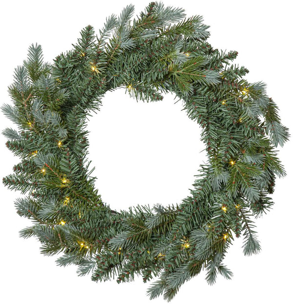 Star Trading Greyland kranssi led-valoilla ø55cm, vihreä
