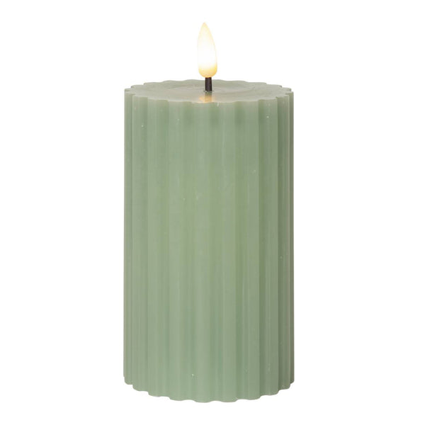 Star Trading Flamme stripe led-kynttilä 15*7,5cm, vihreä