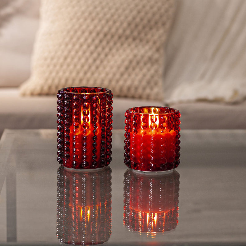 Star Trading Flamme Dotty LED-kynttilä 9,5*9cm, punainen