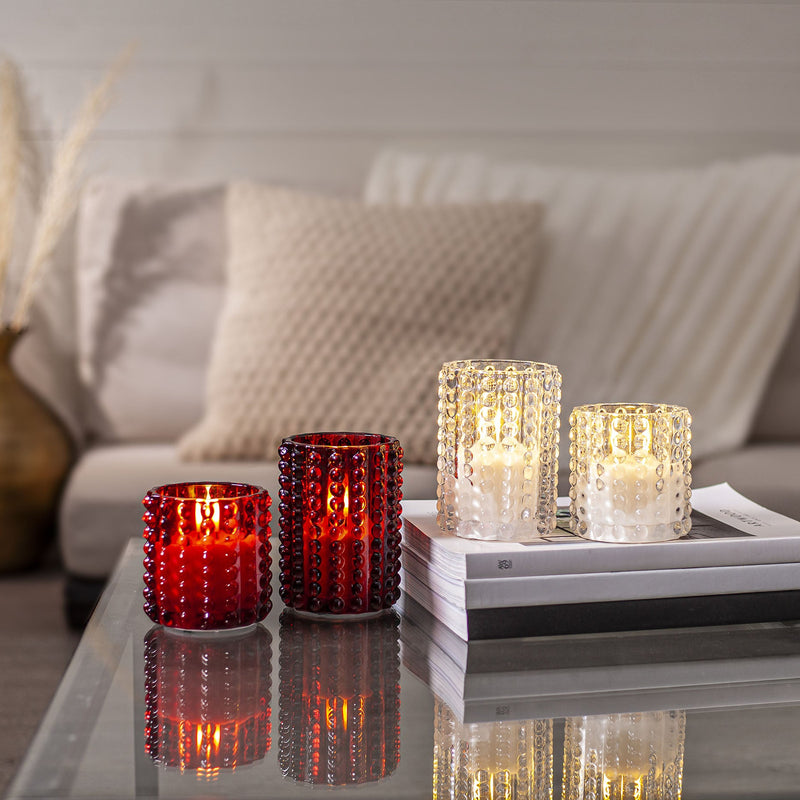 Star Trading Flamme Dotty LED-kynttilä 9,5*9cm, punainen