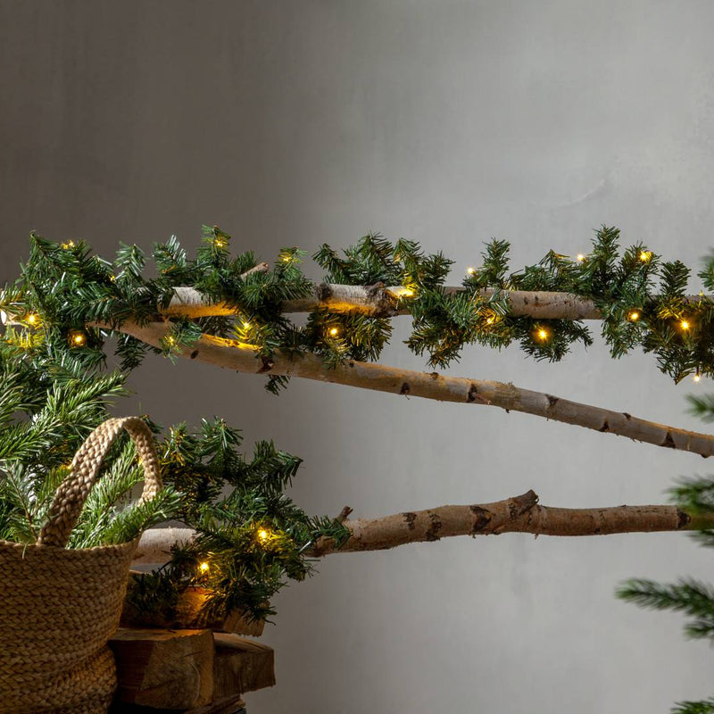 Star Trading Canadian köynnös led valoilla 250cm vihreä