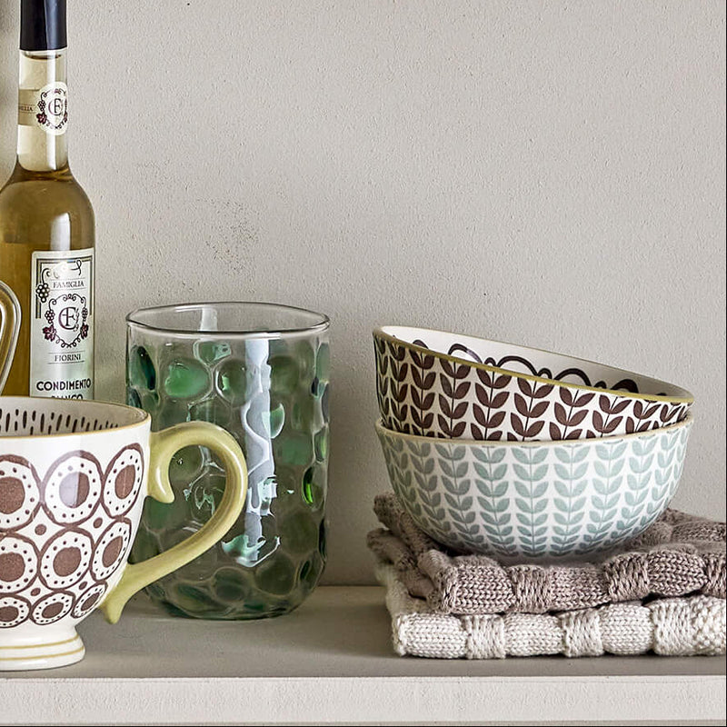 Bloomingville Maple kulho keramiikkaa 5,5*11,5cm, vihreä