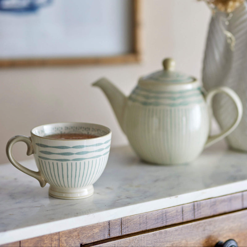 Bloomingville Maple muki keramiikkaa 9*11cm, sinivihreä